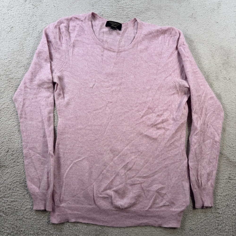 Charter Club Sweater Womens Medium Pink 100% Cashmere Crewneck Soft Pullover